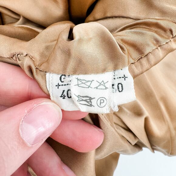 MaxMara Pea Coat Camel Tan Vintage Alpaca Teddy Bear Brown Mid Thigh Jacket M - Picture 13 of 14